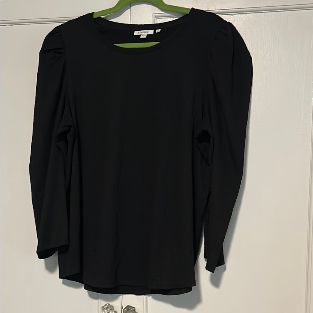 Chico's Black 3/4 Sleeve Blouse